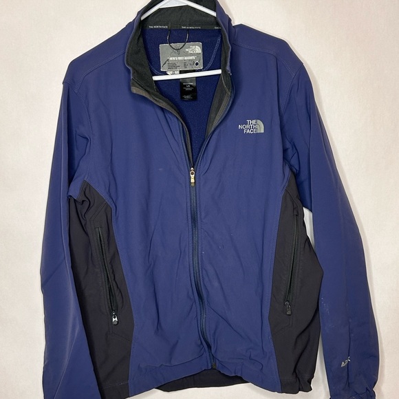 North Face Men’s Size Large full front zip jacket , large front zip pockets Blue - Picture 2 of 11